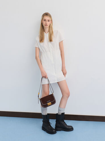 Charlot Recycled Suede Bag, Espresso Brown, hi-res