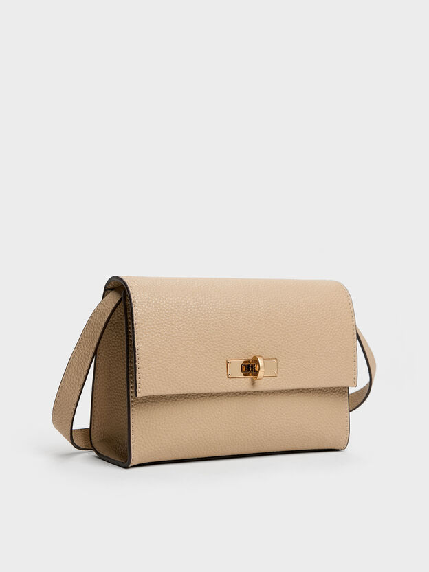 Chance Turn-Lock Crossbody Bag, Nutmeg Beige, hi-res