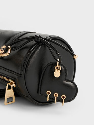 Rey Elongated Shoulder Bag, Black, hi-res