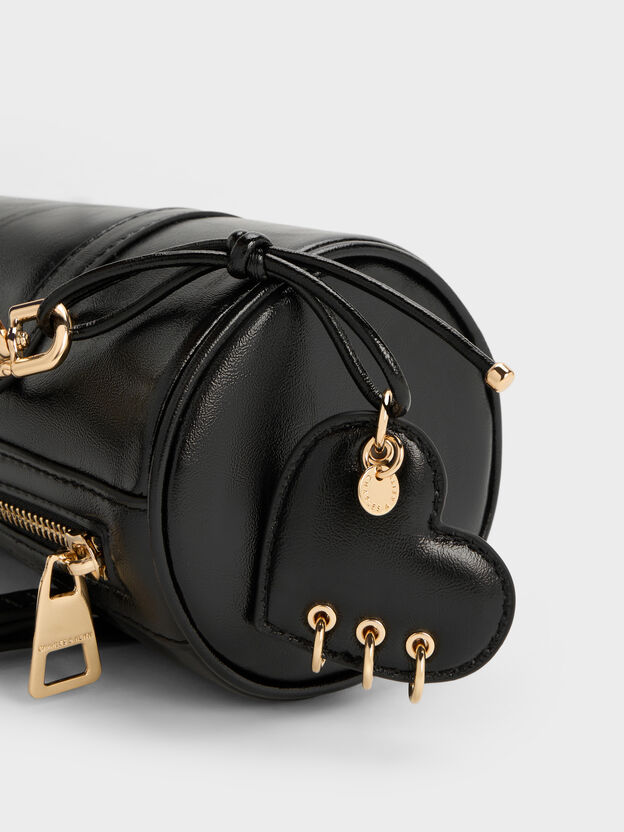 Rey Elongated Shoulder Bag, Black, hi-res