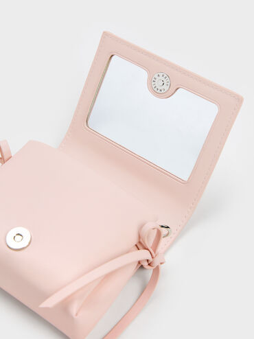 Hazel Bow Small Wallet, Soft Pink, hi-res
