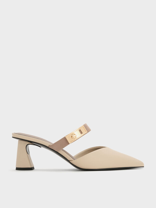Lando Heeled Mules, Chalk, hi-res