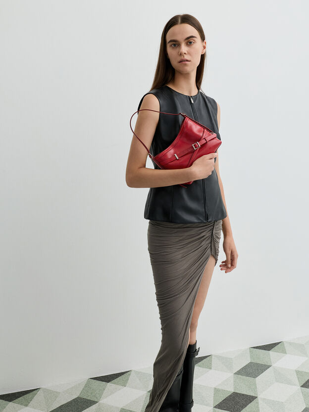 Bryna Buckled-Strap Crossbody Bag, Equestrian Red, hi-res
