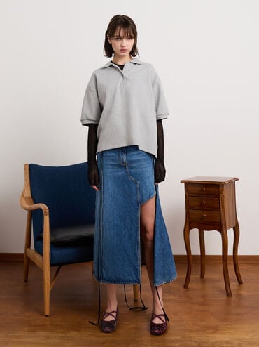 Sequinned Crossover Mary Jane Flats, Burgundy, hi-res