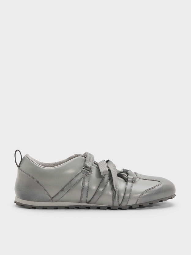 Silko Burnished Mary Jane Sneakers, Light Grey, hi-res