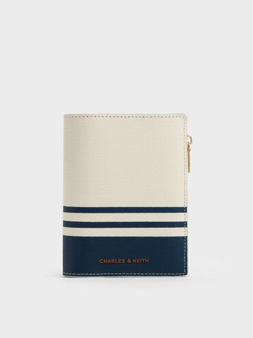 Noelle Canvas Striped Passport Holder, Multi, hi-res