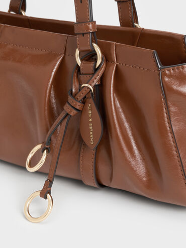 Britton Elongated Shoulder Bag, Chocolate, hi-res