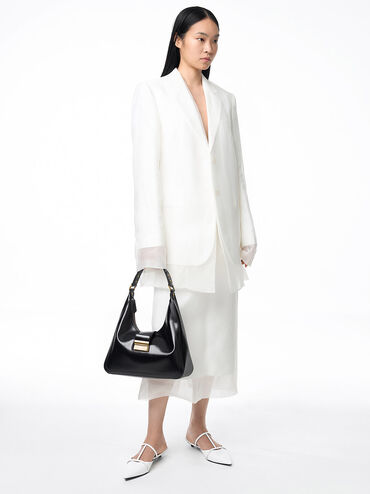 Charlot Hobo Bag, Black, hi-res