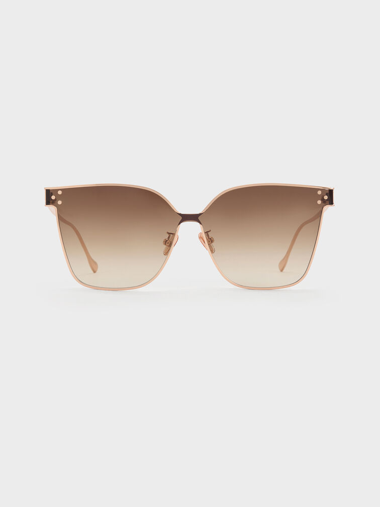 Ginny Butterfly Sunglasses, Rose Gold, hi-res