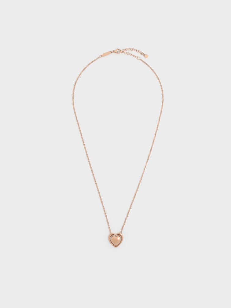 Annalise Heart Necklace, Rose Gold, hi-res