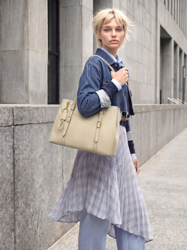 Levy Nylon Tote Bag, Dusted Oat, hi-res