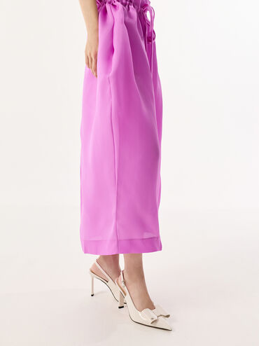 Lu Patent Leather Bow Blade-Heel Slingback Pumps, Chalk, hi-res