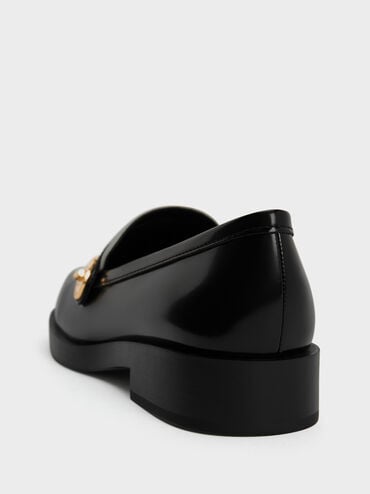 Hettie Two-Tone Metallic-Buckle Strap Loafers, Multi, hi-res