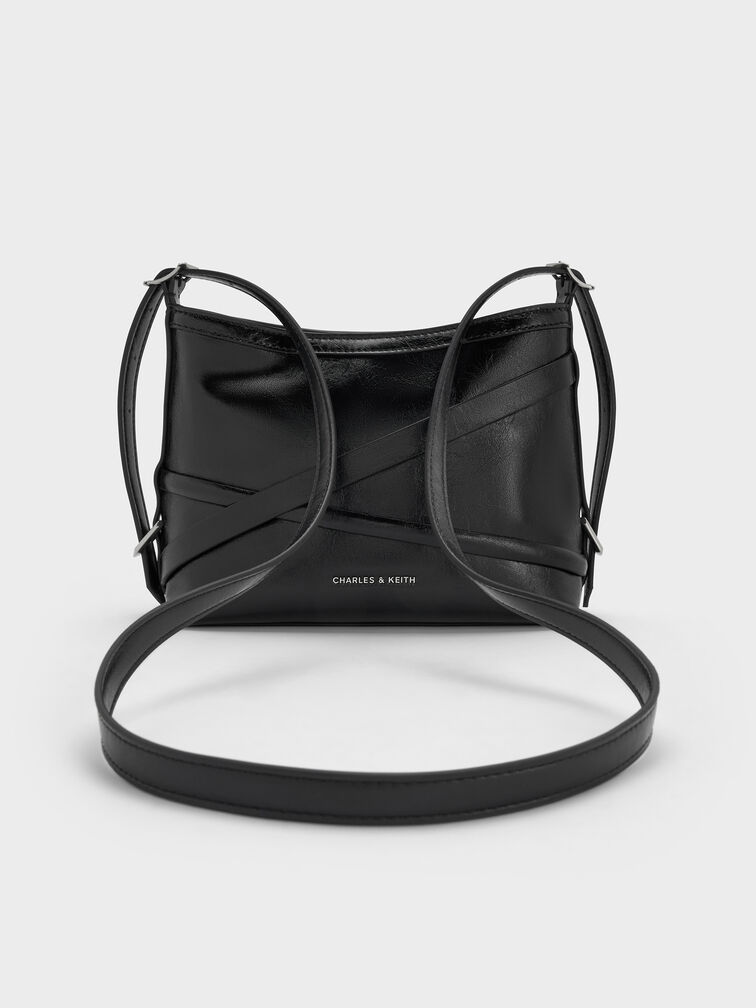 Bryna Buckled-Strap Crossbody Bag, Noir, hi-res