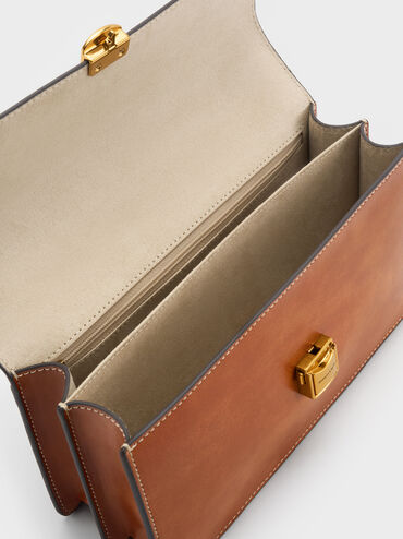 Acelynn Rope-Chain Shoulder Bag, Distressed Tan, hi-res