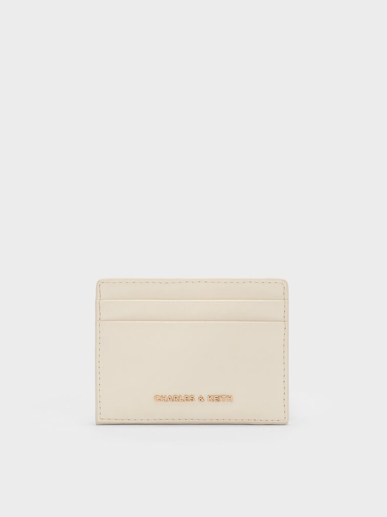 Halsey Ruched Card Holder, Cream, hi-res
