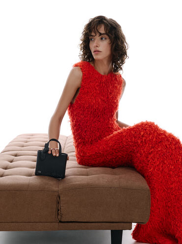 Albany Leather Crystal Mini Bag, Black, hi-res