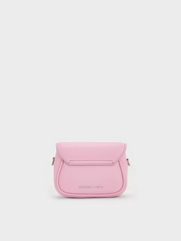Sammie Knotted-Strap Wristlet, Bubble Gum Pink, hi-res