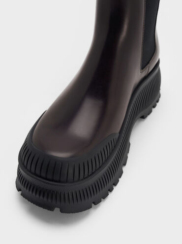 Darra Ridged-Sole Chelsea Boots, Burgundy, hi-res