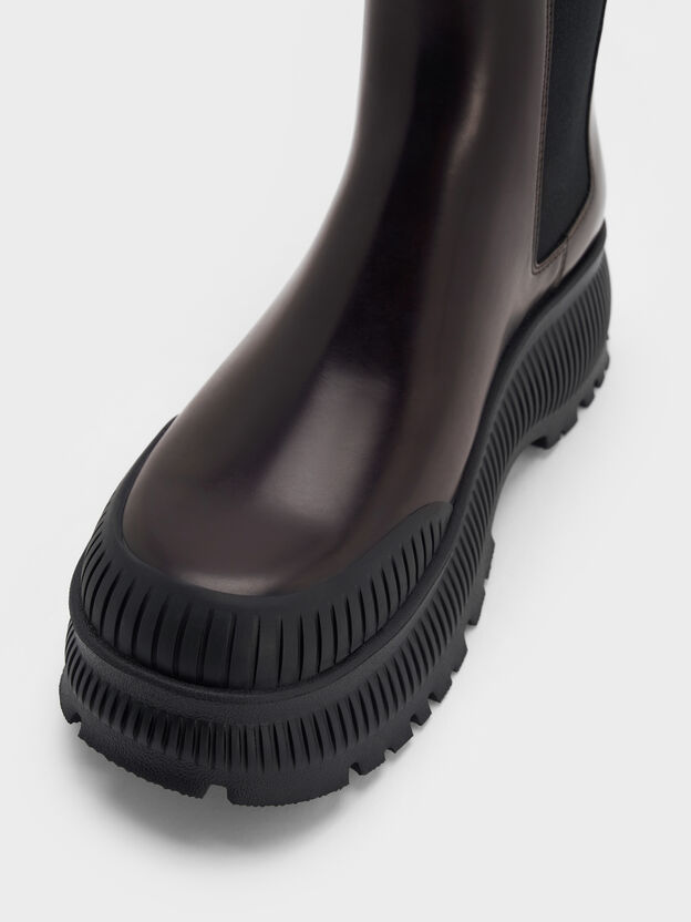 Darra Ridged-Sole Chelsea Boots, Burgundy, hi-res