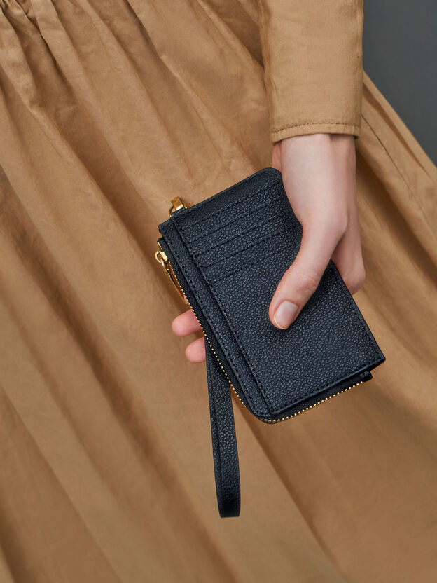 Dixie Wristlet Card Holder, Black, hi-res