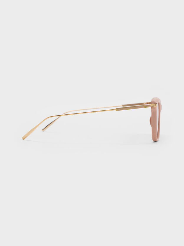 Aura Rectangular Sunglasses, Pink, hi-res