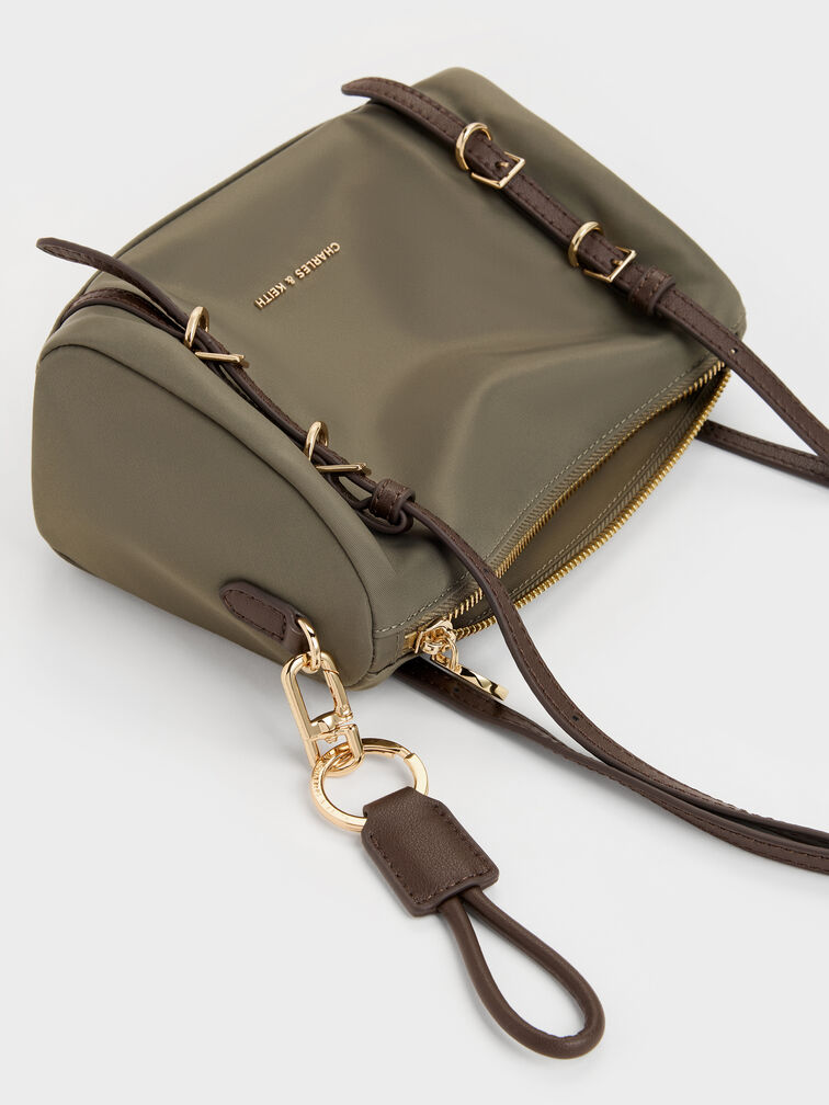 Mini Levy Nylon Shoulder Bag, Deep Olive, hi-res