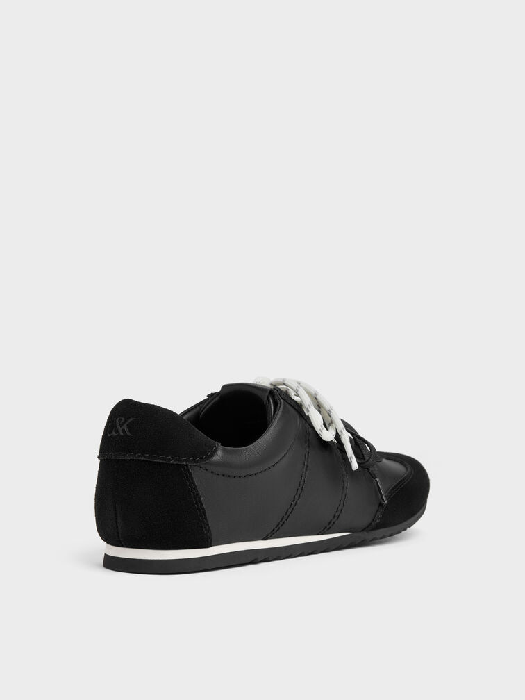 Jace Leather & Suede Sneakers, Black, hi-res
