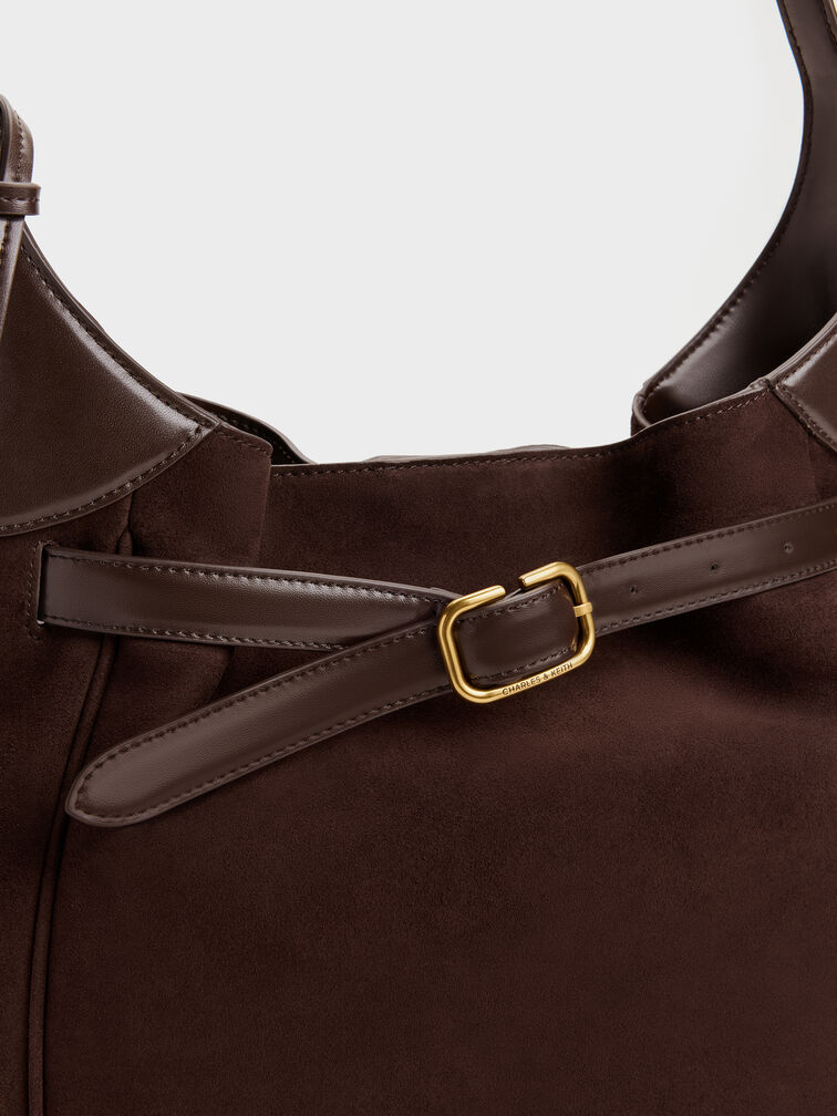 Victoria Belted Hobo Bag, Espresso Brown, hi-res