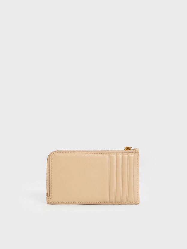 Cesia Zip-Around Card Holder, Sand Beige, hi-res