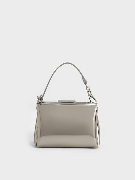 Bosie Metallic Micro Bag, Pewter, hi-res