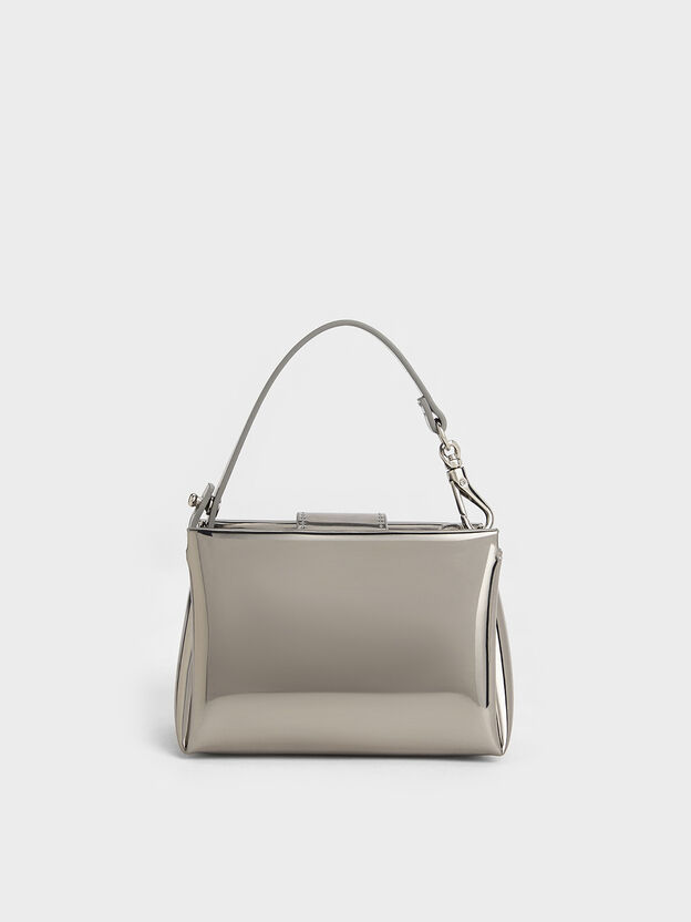 Bosie Metallic Micro Bag, Pewter, hi-res