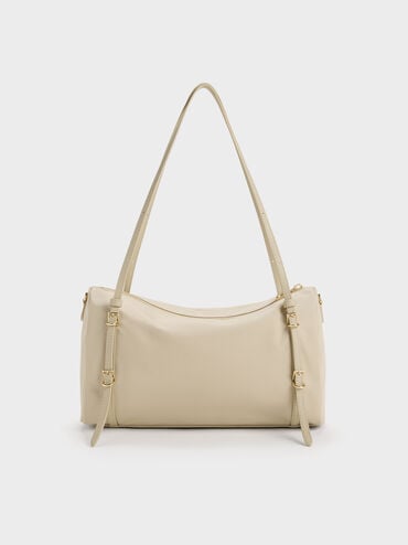Levy Nylon Shoulder Bag, Dusted Oat, hi-res