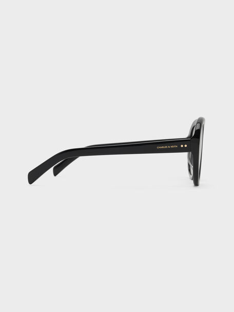 Ramone Aviator Sunglasses, Black, hi-res