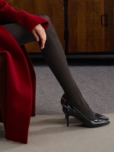 Erinna Metallic-Accent Pointed-Toe Pumps, Black Box, hi-res