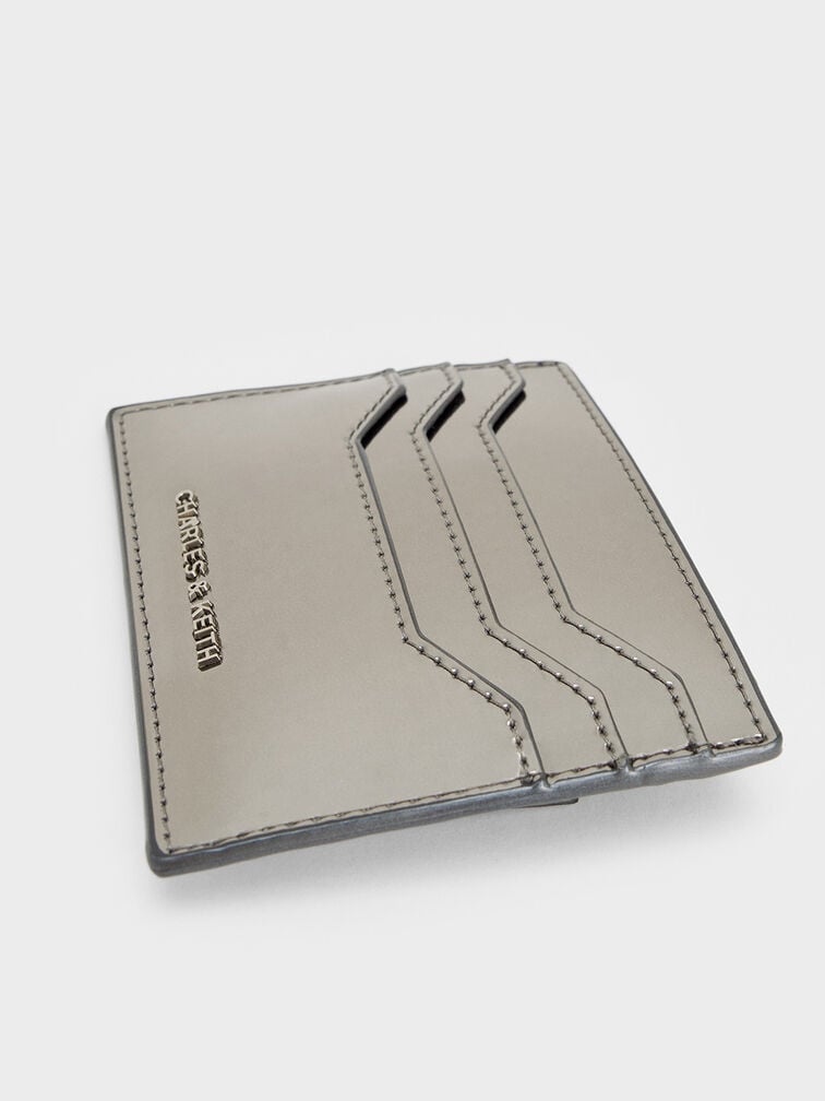 Carli Metallic Multi-Slot Card Holder, Pewter Carli Metallic Multi-Slot Card Holder, Pewter, hi-res