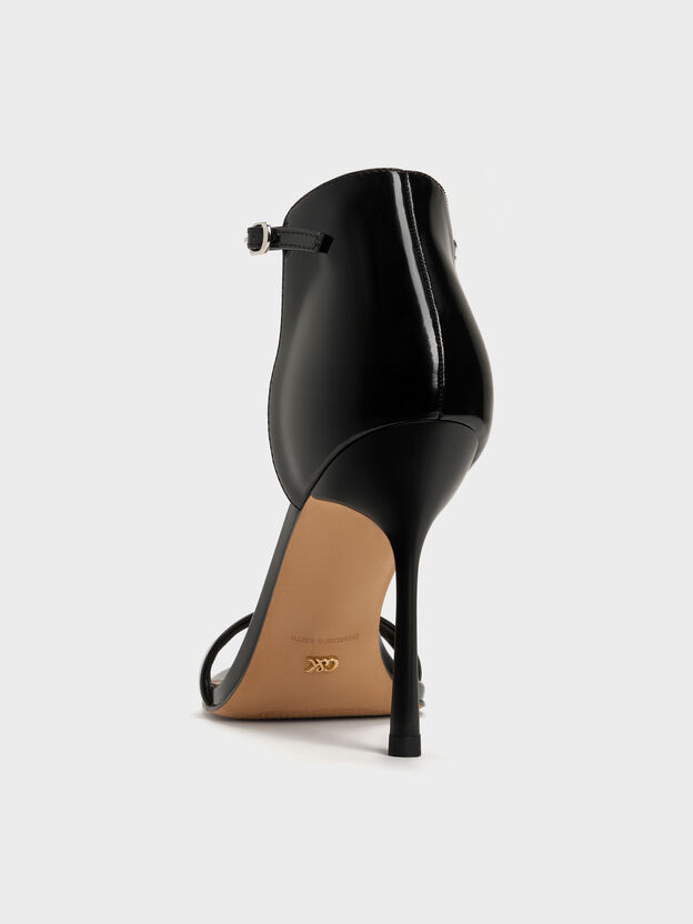 Kyra Leather Stiletto Sandals, Black Box, hi-res