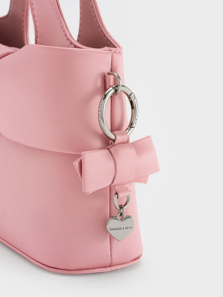 Aravis Bow-Heart Charm, Pink, hi-res