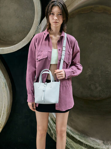 Beryl Belted Bucket Bag, Sea Salt Blue, hi-res