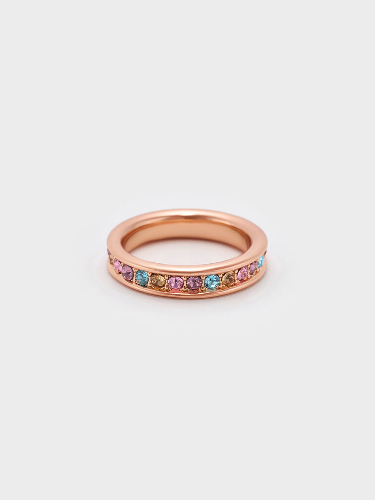 Maeve Crystal-Embellished Ring, Rose Gold, hi-res