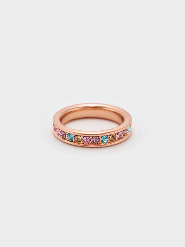 Maeve Crystal-Embellished Ring, Rose Gold, hi-res