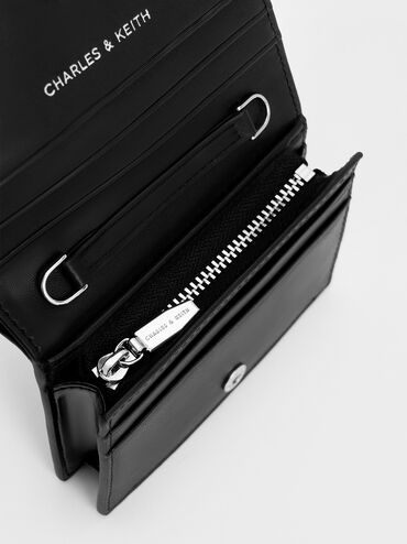 Sloane Chain-Handle Wallet, Noir, hi-res