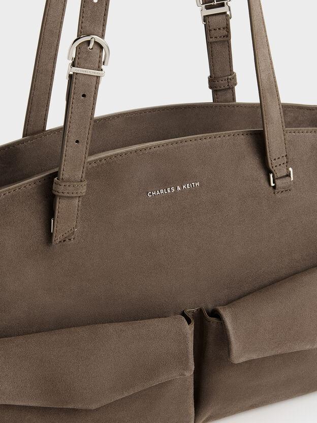 Rachel Multi-Pocket Tote Bag, Stone Grey, hi-res