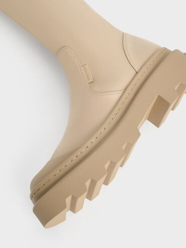 Indra Knee-High Boots, Taupe, hi-res