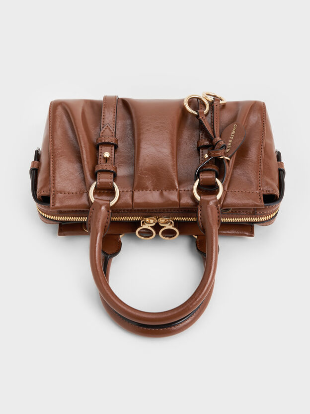 Britton Top Handle Tote Bag, Chocolate, hi-res