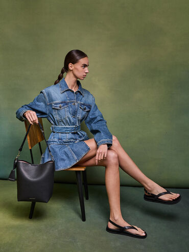 Beryl Bucket Bag, Noir, hi-res