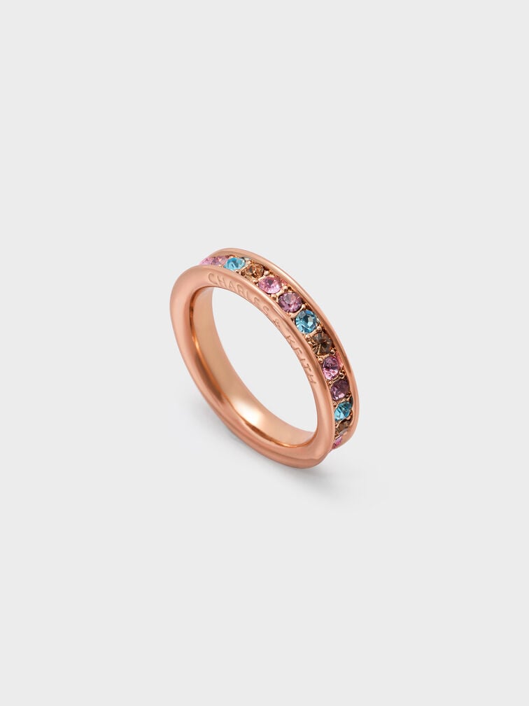Maeve Crystal-Embellished Ring, Rose Gold, hi-res