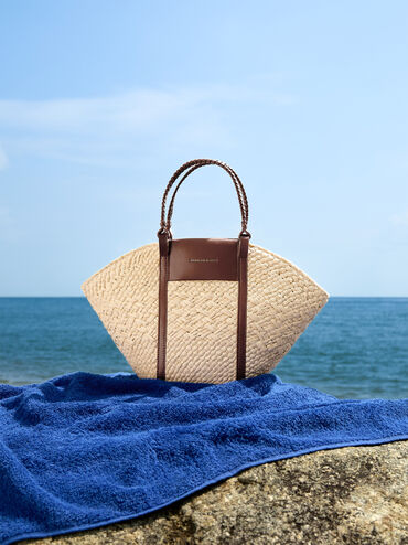 Shalia Raffia Basket Bag, Natural Raffia, hi-res