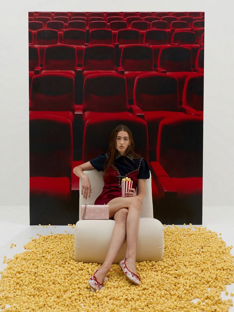 Paffuto Quilted Wallet On Chain, Soft Pink, hi-res