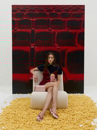 Paffuto Quilted Wallet On Chain, Soft Pink, hi-res